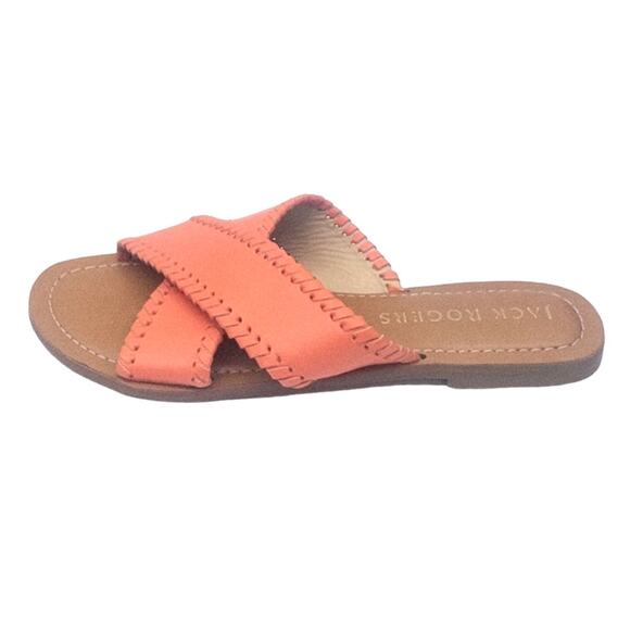 Jack Rogers Sloane X Band Flat Slide Sandals Coral Women's 6 - Picture 1 of 4